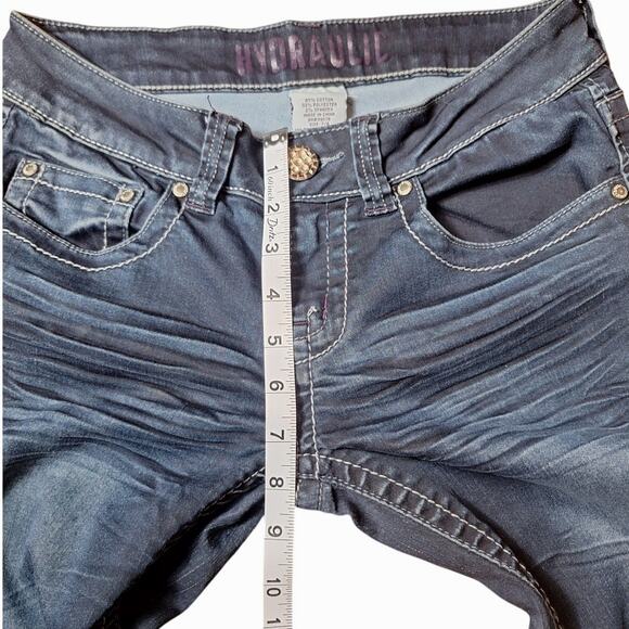 Hydraulic Jeans size 7/8 dark wash Y2K late 90s early 2000s - Picture 7 of 10